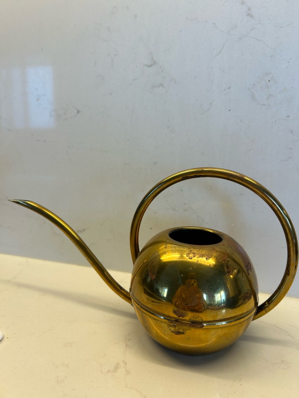 Vintage MCM German brass watering can. Made by Stockburger.